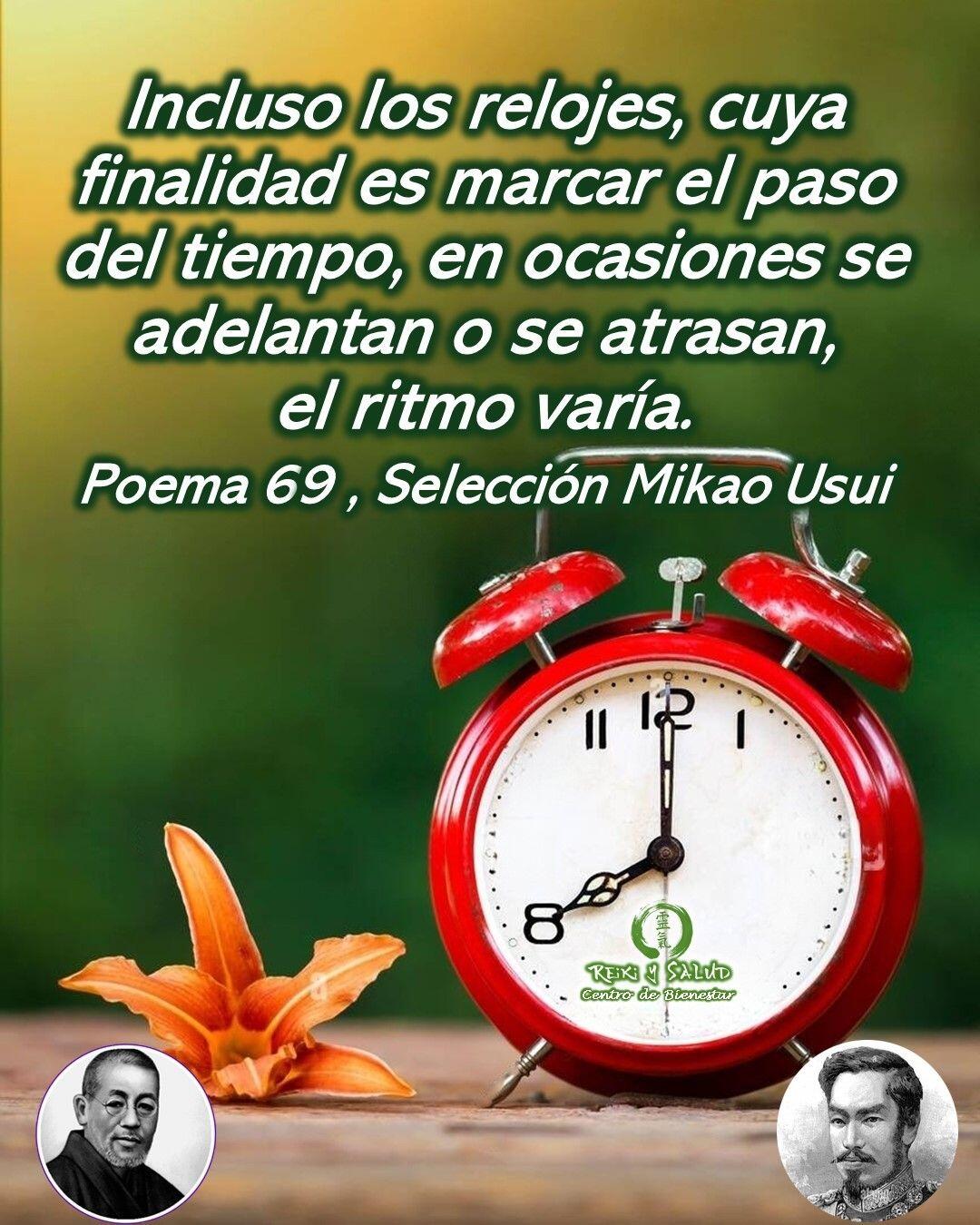 Incluso los relojes, cuya finalidad es marcar el paso del tiempo, en ocasiones se adelantan o se atrasan, el ritmo varía.Compañeros de viaje, un gran abrazo de luz. Esta semana comparto el 𝗚𝘆𝗼𝘀𝗲𝗶, 𝗣𝗼𝗲𝘀í𝗮 𝗱𝗲𝗹 𝗘𝗺𝗽𝗲𝗿𝗮𝗱𝗼𝗿 𝗱𝗲 𝗠𝗲𝗶𝗷𝗶 𝗡𝗼 69, de la selección de 𝗠𝗶𝗸𝗮𝗼 𝗨𝘀𝘂𝗶. Que lo disfruten.Es importante mencionar que la traducción en español es una interpretación desde el idioma original (Japonés), lo que dificulta mantener las reglas gramaticales y pausas del idioma original.𝑰𝒏𝒕𝒆𝒓𝒑𝒓𝒆𝒕𝒂𝒄𝒊ó𝒏 sensi Doi Hiroshi :Incluso los relojes, que por su naturaleza están diseñados para indicar la hora exacta, a veces se atrasan, y otras, se adelantan. Por esta razón, no se puede decir que nada sea completamente seguro. Es muy importante saber que las cosas pueden descontrolarse si no se presta la atención necesaria. Lo mismo ocurre en la vida diaria, no se puede dar algo como correcto sin asegurarse antes una y otra vez.𝑱𝒂𝒑𝒐𝒏é𝒔:進むありおくるるもあり時はかるうつはの針も まちまちにしてSususmu ariOkururumo ari toki hakaruUtsuhano harimo machimachi ni siteTe invitamos a leerlo, leer la interpretación propuesta y sacar además tus propias reflexiones o interpretación.Una bella reflexión que los invito hacer desde la paz.️ Feliz viaje de auto descubrimiento y despertarSi te gusta la publicación Compártela, Etiqueta a Otros, Gracias, gracias graciasCasa Reiki y Salud, una caricia para el alma, ampliando el circulo de luz, promoviendo una vida de salud y felicidad.Gracias, gracias, gracias, Námaste, @dinopieriniSi te interesa leer otros poemas te invito a visitar🌐 WEB: www.gReiki.com#gratitud #consciencia #inspiracion reikimaracaibo #reikizulia #reikivenezuela #reikisalud #emperadormeiji #poemasreiki #poemasmeiji #poemasemperadormeiji #gyoseimeiji