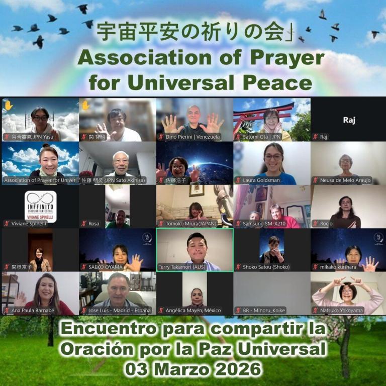 Gendai Reiki – Encuentro por Oración de la paz, hoy 3 de Marzo, junto a…