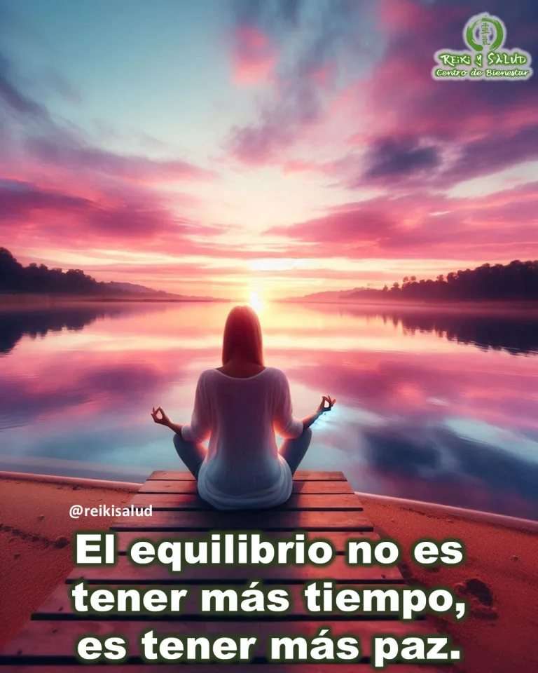 El equilibrio no es tener más tiempo, es tener más paz.