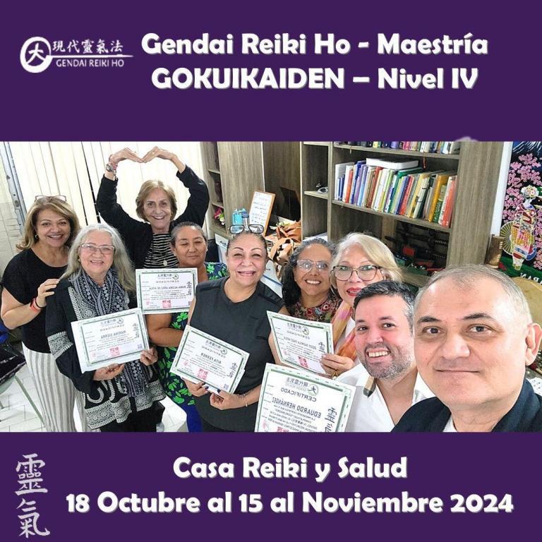 Hoy celebro la certificación de seis nuevas Maestras/Maestros, Shihan de Gendai Reiki Ho en Venezuela.