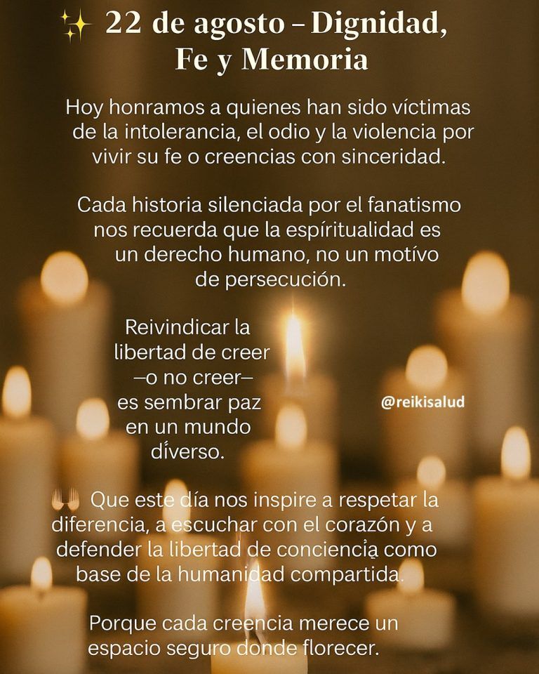 🕯 22 de agosto – Dignidad, Fe y Memoria