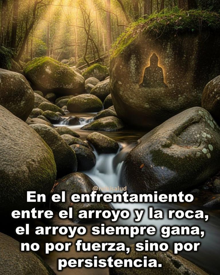 En el enfrentamiento entre el arroyo y la roca, el arroyo siempre gana, no por…