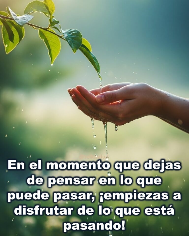 En el momento que dejas de pensar en lo que puede pasar…., ¡Empiezas a disfrutar…