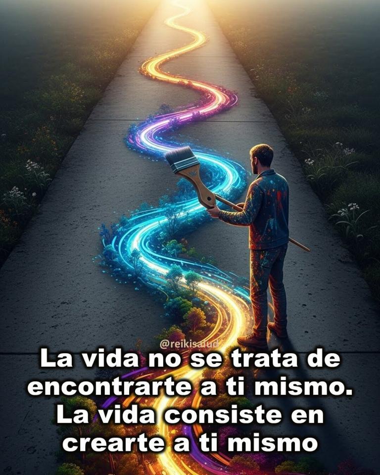 La vida no se trata de encontrarte a ti mismo. La vida consiste en crearte…