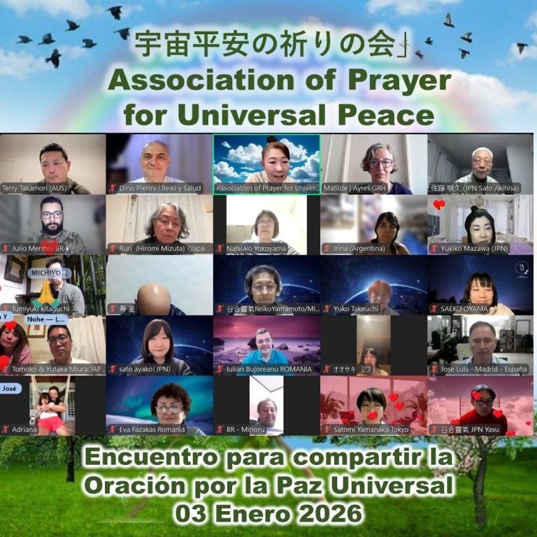 Maravilloso encuentro hoy 3 de Enero, en Oración por la Paz Universal, junto a 260…