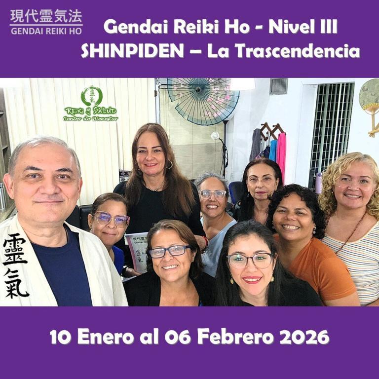 🙏Hoy Celebro tres (3) nuevos Certificados en Shinpiden (3er Nivel) de Gendai Reiki Ho, recibidos…