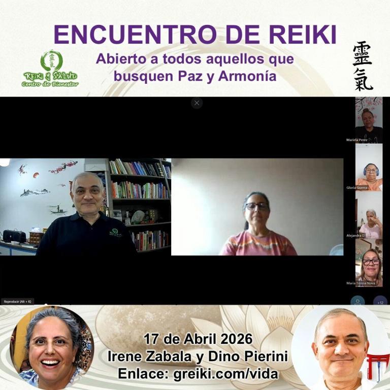 Encuentro de practica de REIKI en Casa Reiki y Salud, guiado por Irene Zabala y…