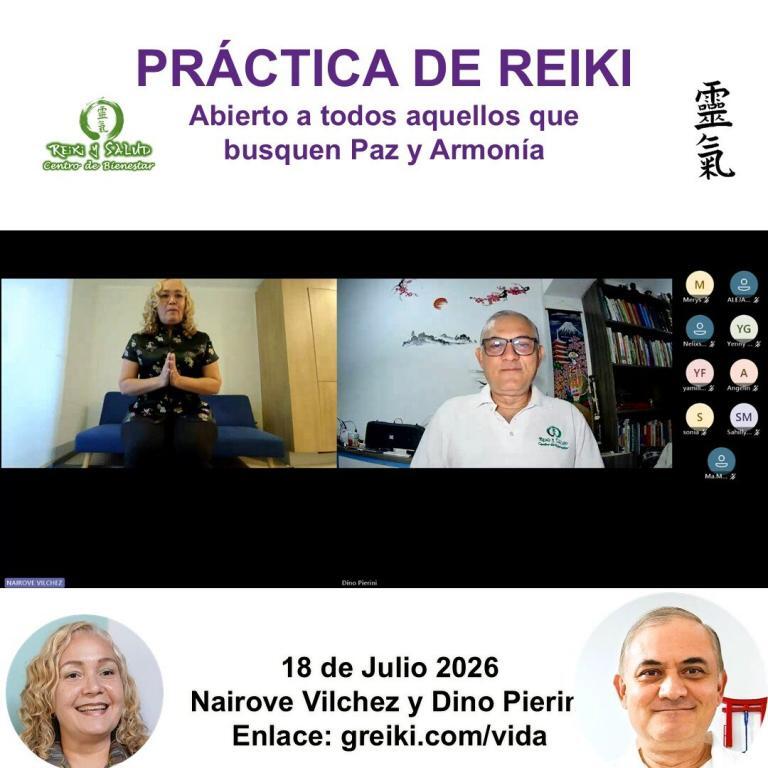 Encuentro de practica de REIKI en Casa Reiki y Salud, guiado por Nairove Vilchez y…