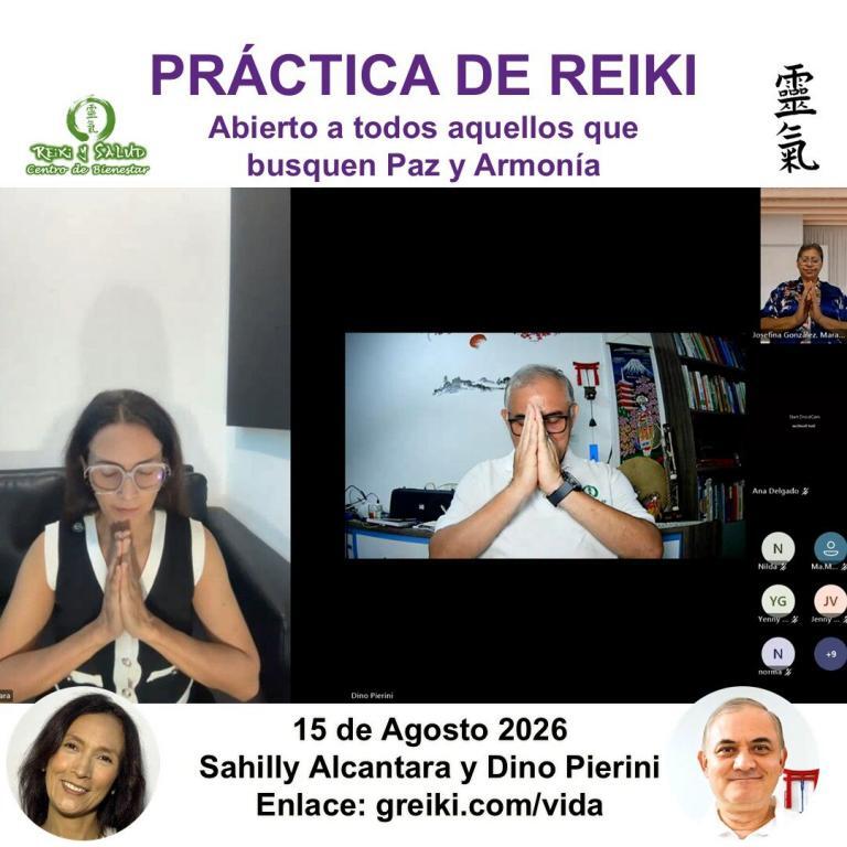 Encuentro de practica de REIKI en Casa Reiki y Salud, guiado por Sahilly Alcantara y…